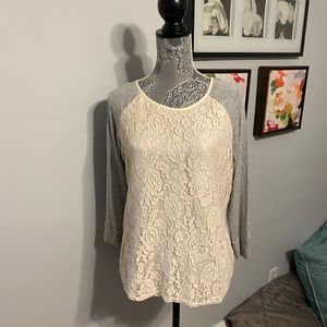 Stitch Fix lace raglan shirt